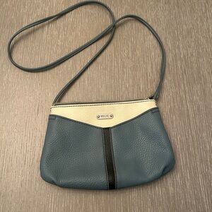 Relic Two-Tone Blue and Cream Crossbody Bag‎